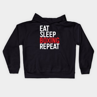 Eat Sleep Boxing Repeat Kids Hoodie